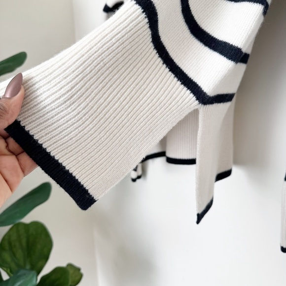 Striped Black and Cream Sweater - Picture 10 of 10
